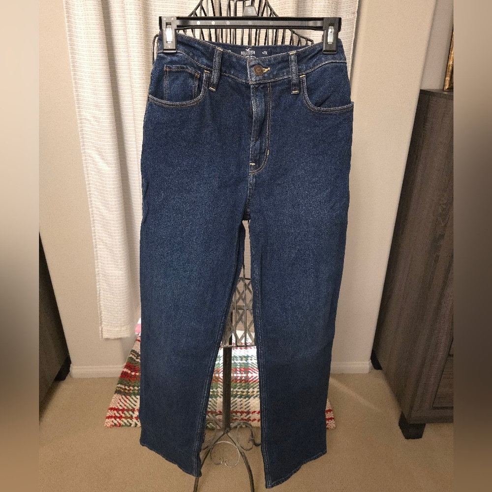 Hollister Dark Blue High-Rise Jeans